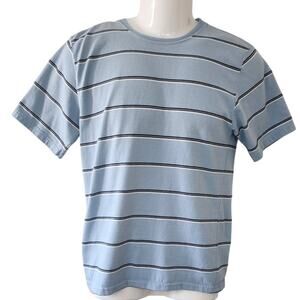 Faded Glory Light Blue, Navy Gray and White Short Sleeve T-shirt Boys size 16/18